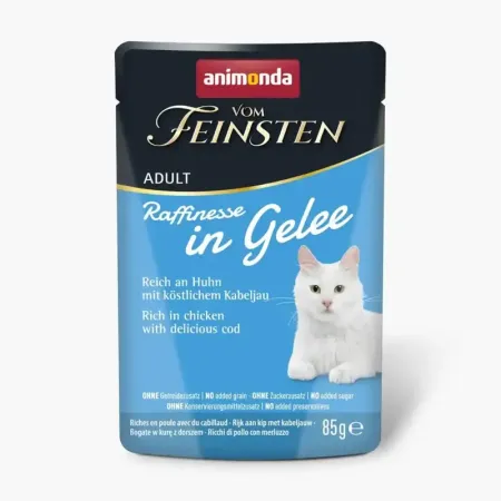 ANIMONDA Vom Feinsten Raffinesse kurczak z dorszem w galaretce 85g